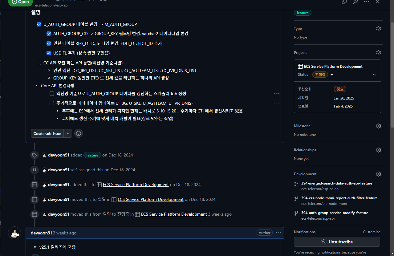 Github Project Issue 가이드 | ESP Open Docs